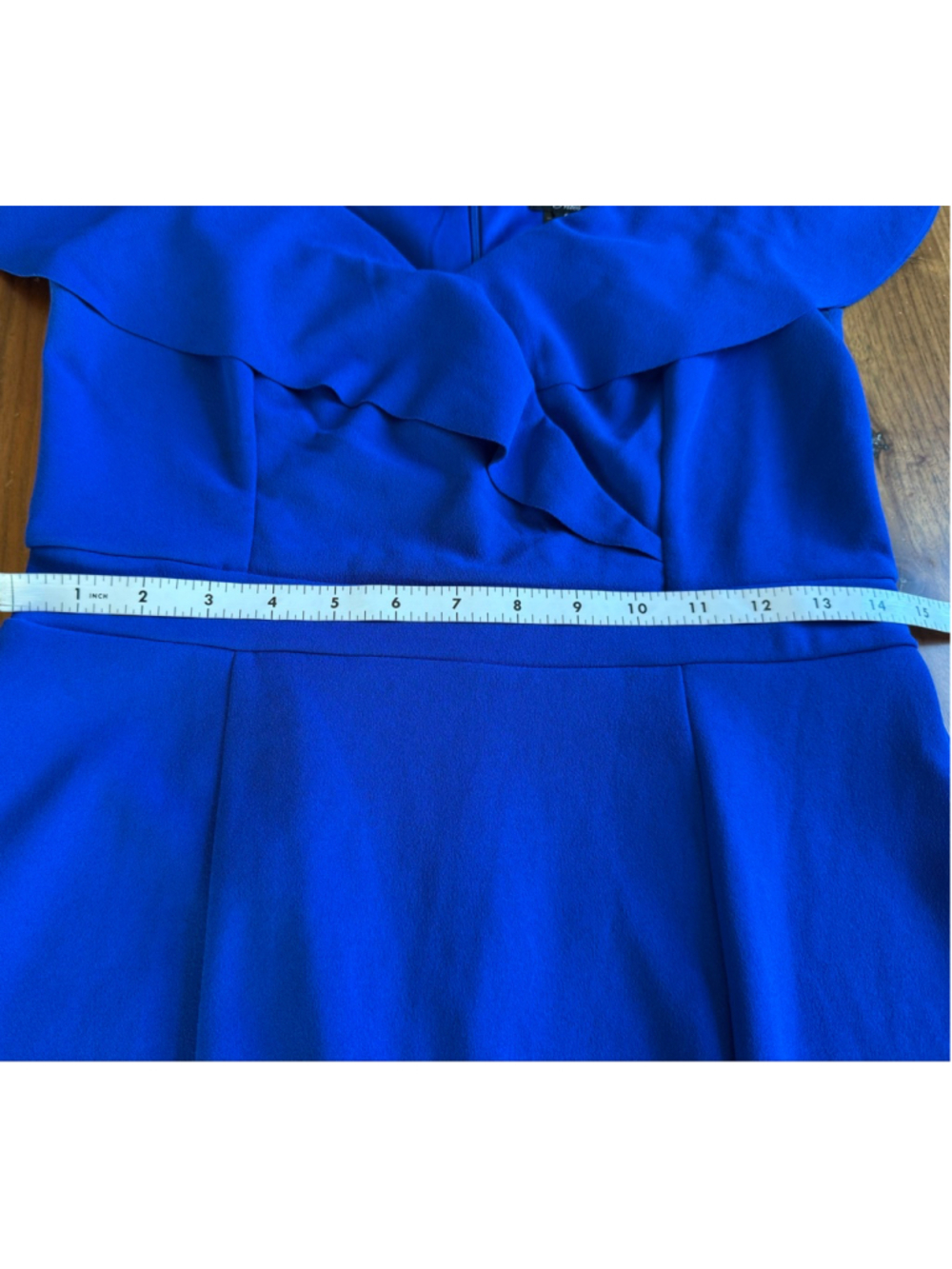 Alexa B Nites Royal Blue Off-Shoulder Midi Dress Size 8 - Picture 9 of 13
